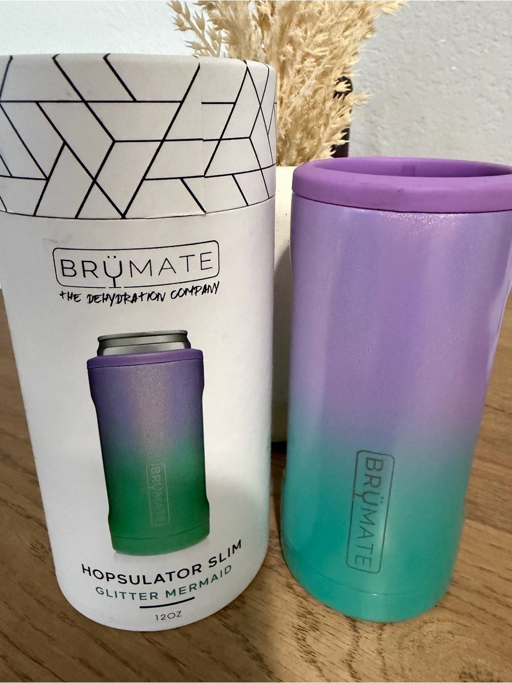 BrüMate Glitter Mermaid Ombre Can Cooler – Purple to Teal